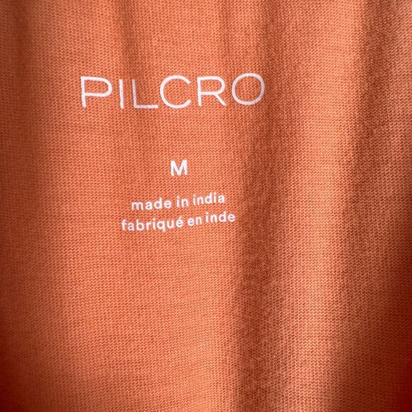 Pilcro Anthropologie Babydoll Top Women’s Sz M Flutter Orange Cotton Viscose - Picture 4 of 10